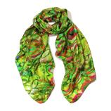 women - SCARVES AND LONG SCARVES - 70X180 SILK Gioioso Verde