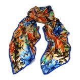women - SCARVES AND LONG SCARVES - 70X180 SILK Giglio Azzurro