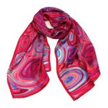women - SCARVES AND LONG SCARVES - 45x180 Silk Astratto 70 Fuxia