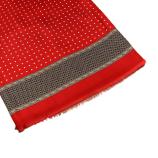 men - SCARVES - Silk lined in wool Sciarpa Pois Doppia Stampa ROSSO