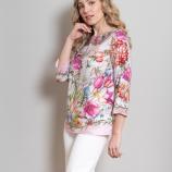 women - Clothing Blusa in seta Clori 3/4 Rosa