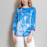 women - Clothing Blusa Parrot 3/4 Blu