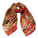 women - SCARVES AND LONG SCARVES - 45x180 Silk Gioioso Rosso