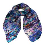 women - SCARVES AND LONG SCARVES - 45x180 Silk Gioioso Blu