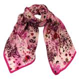 women - SCARVES AND LONG SCARVES - 45x180 Silk Fiore Provenzale Fucsia