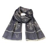 women - SCARVES AND LONG SCARVES - 70x200 Wool Silk Giglio Fiorentino Blu