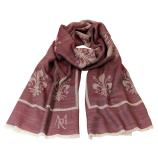 women - SCARVES AND LONG SCARVES - 70x200 Wool Silk Giglio Fiorentino Bordeaux