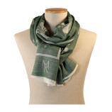 women - SCARVES AND LONG SCARVES - 70x200 Wool Silk Giglio Fiorentino Verde