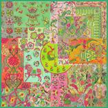 women - SQUARES - 100X100 SILK Mondo di Colori Foulard in Seta Verde