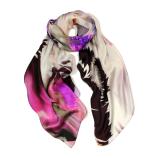 women - SCARVES AND LONG SCARVES - 70X180 SILK Natura Viola