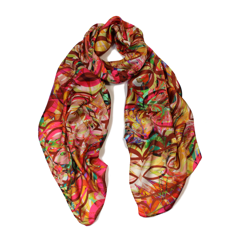 women - SCARVES AND LONG SCARVES - 70X180 SILK Gioioso Rosso