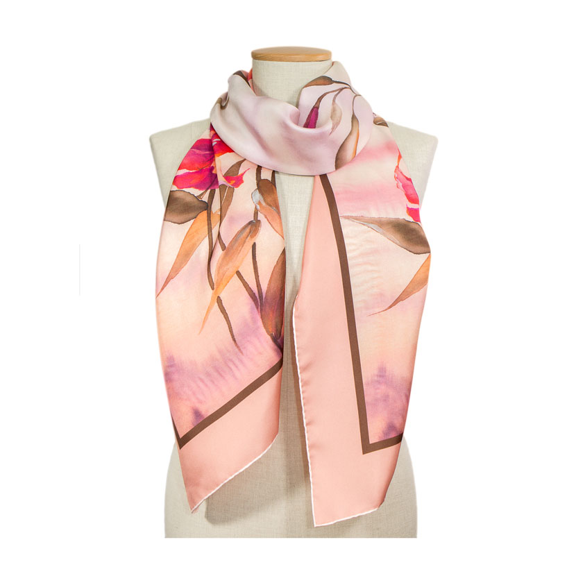women - SCARVES AND LONG SCARVES - 70X180 SILK Fiordaliso ROSA