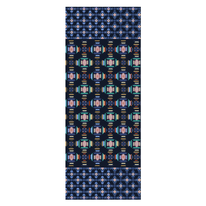women - SCARVES AND LONG SCARVES - 70x180 Silk Crepe Battito Blu