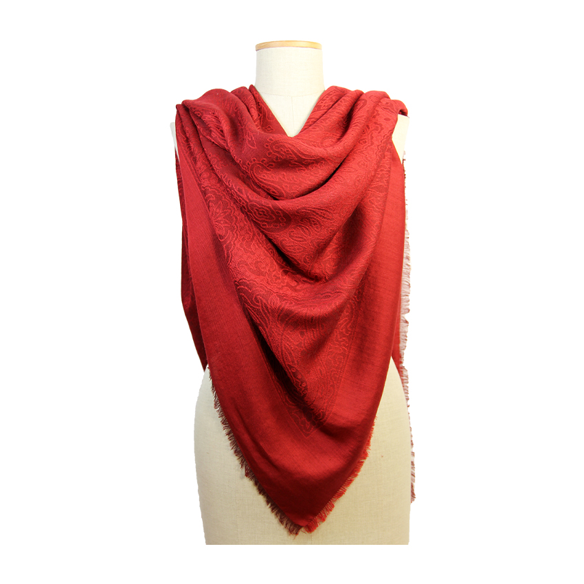 women - SQUARES - 140x140 WOOL SILK CASHMERE Ducato Rosso