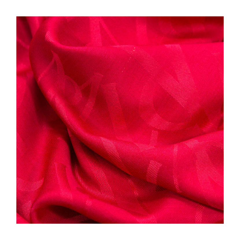 DONNA - FOULARD - 140x140 Lana Seta Monogram Rosso