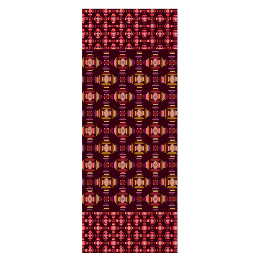 women - SCARVES AND LONG SCARVES - 70x180 Silk Crepe Battito Rosso