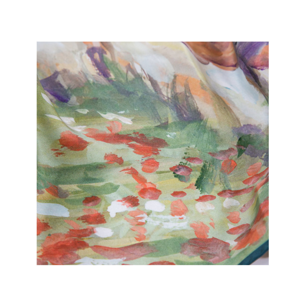 women - SCARVES AND LONG SCARVES - 70x180 Silk Crepe Campagna Toscana Campagna Toscana