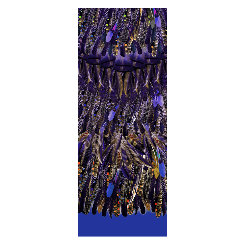 DONNA - SCIARPE E STOLE - 70x180 Crepe di seta Cimiero Blu
