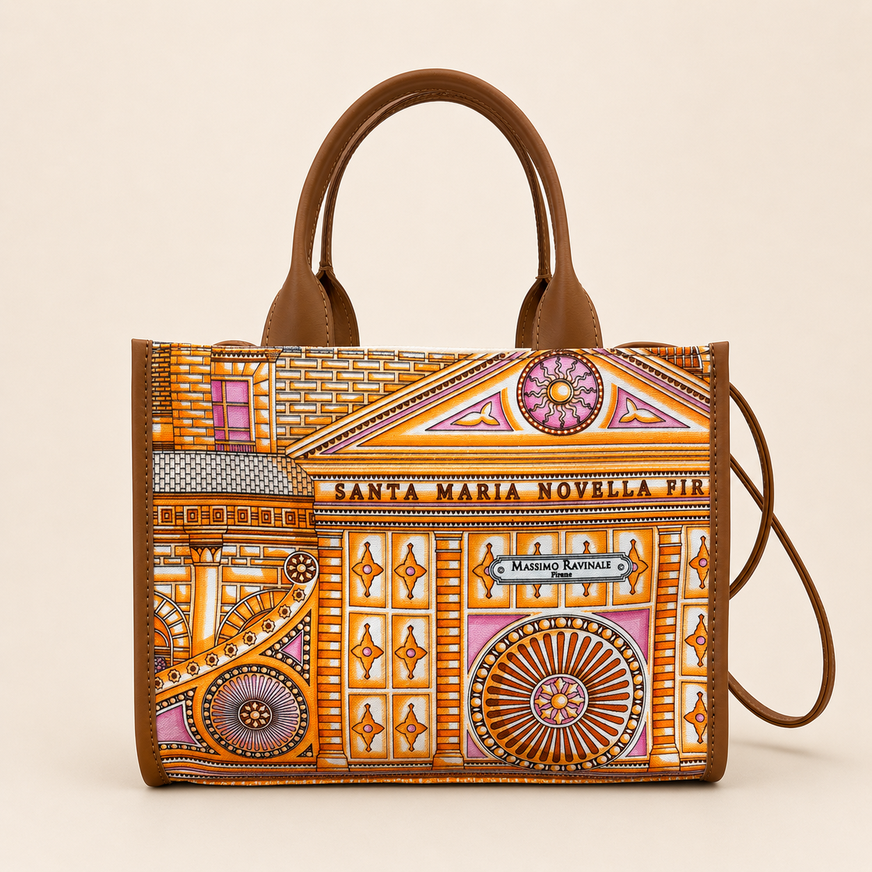 BORSA FIRENZE PIETRA E SETA ARANCIO