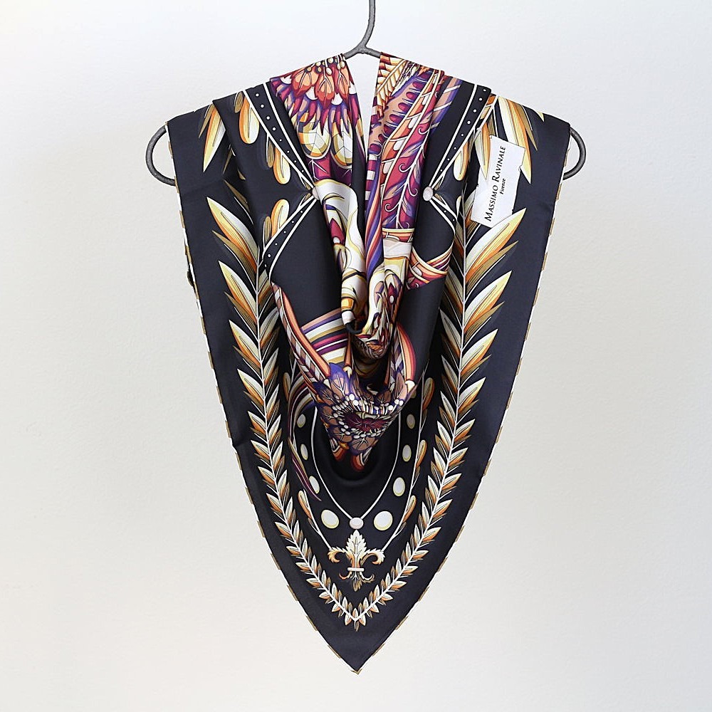 Foulard Amapola Nero Seppia