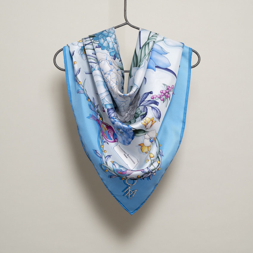 Foulard Clori Celeste