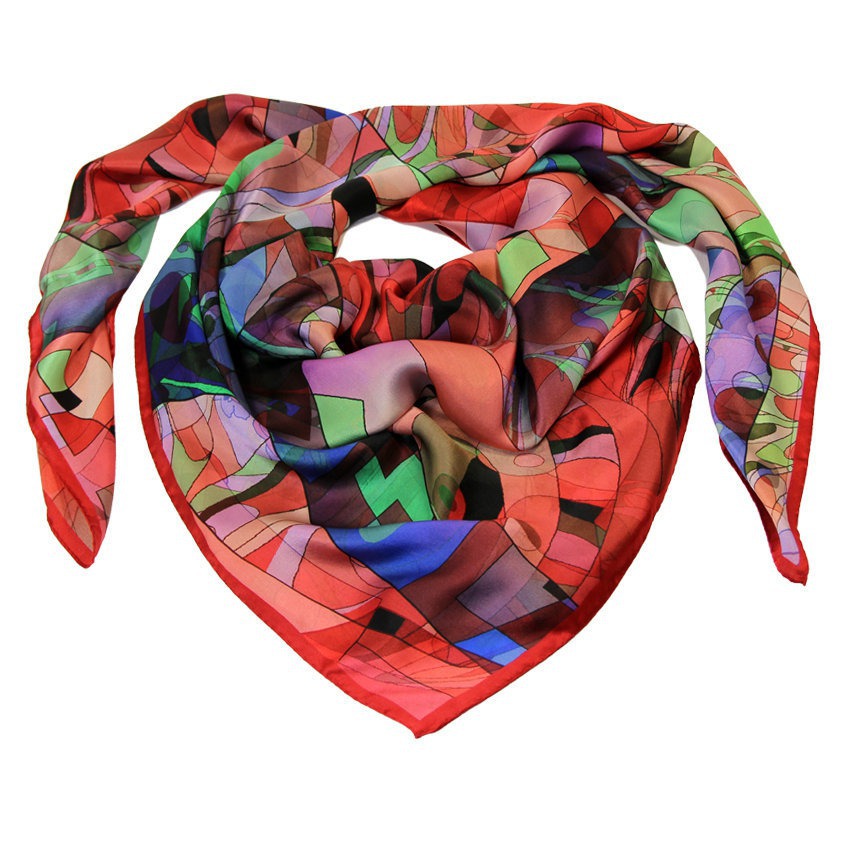 Grand Foulard Astrattismo Rosso