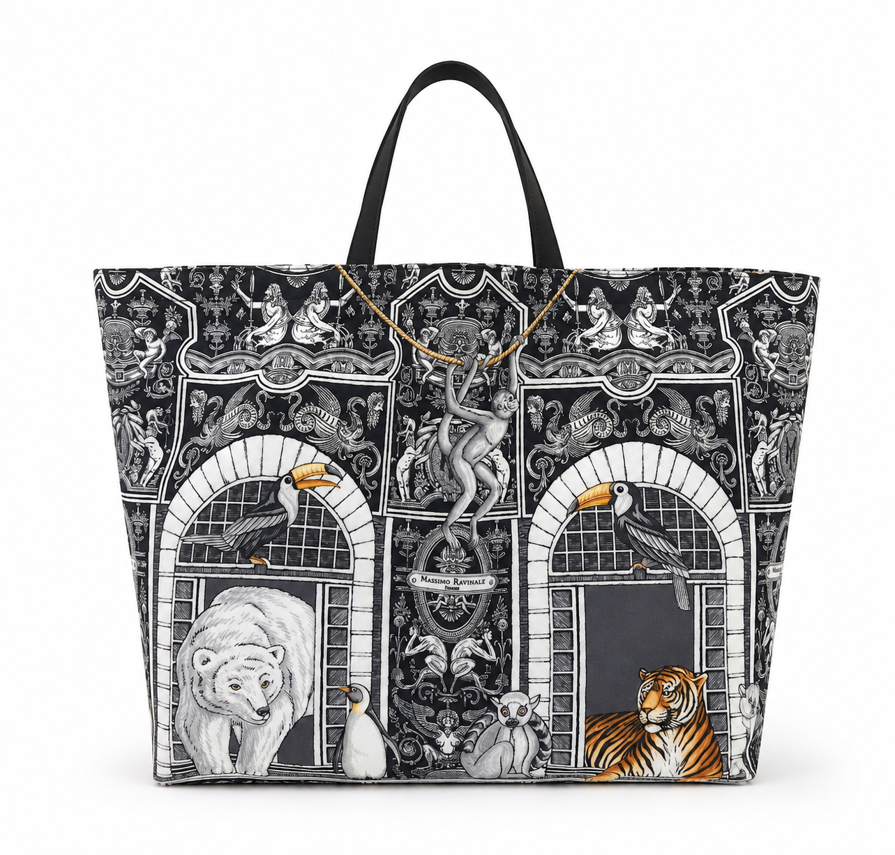 SHOPPER BAG PALAZZO AMANTI NERO OTTONE