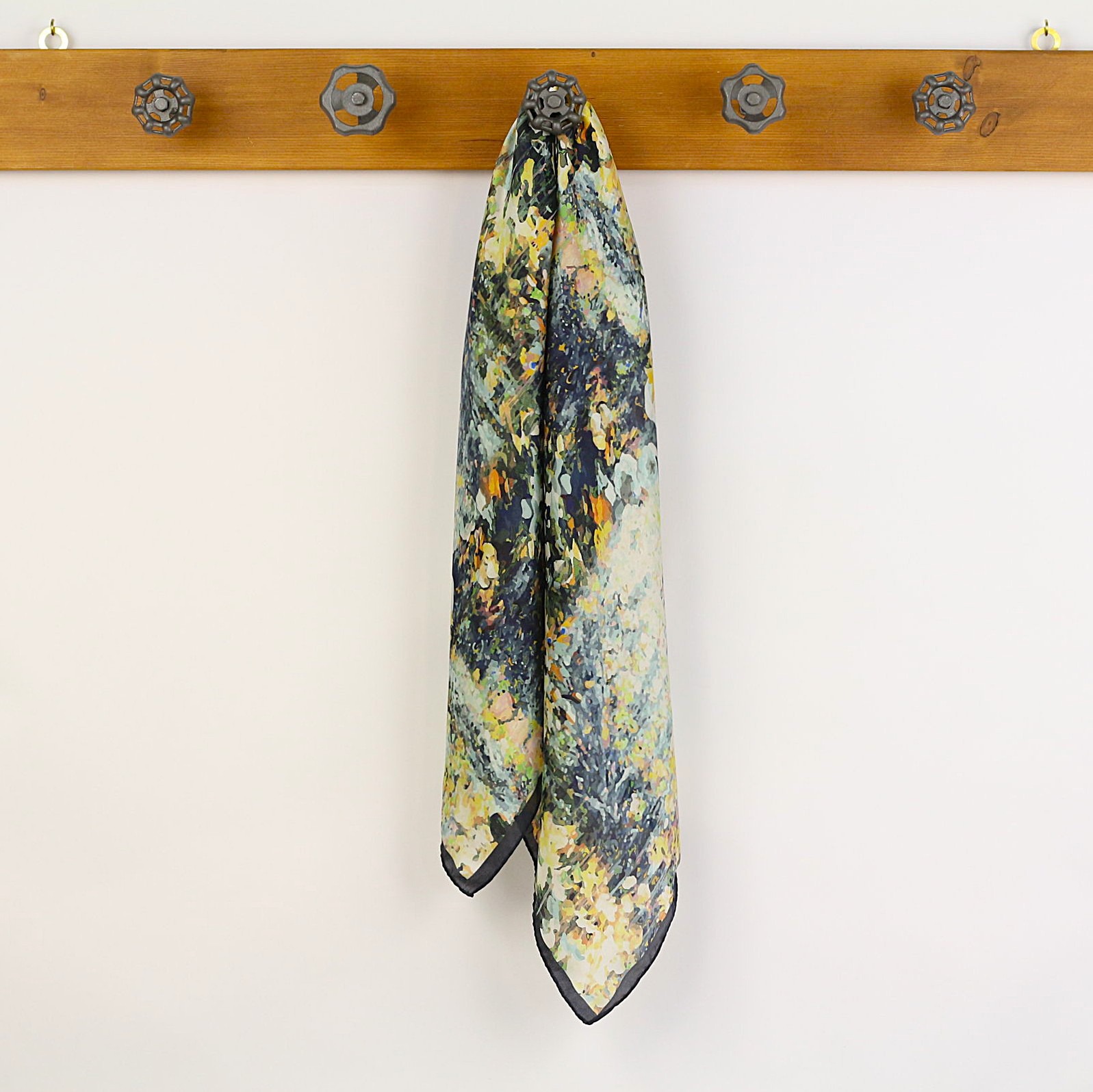 Foulard Monet Colorato Verde Giallo