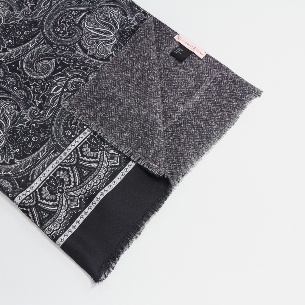 Black Caravaggio Double Scarf