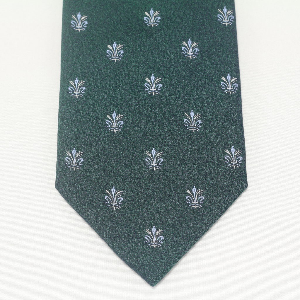 Sky Blue Green Giglio Fiorentino Tie