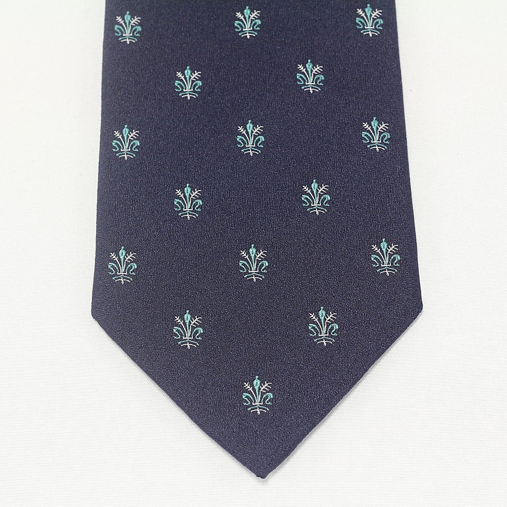Green Navy Giglio Fiorentino Tie
