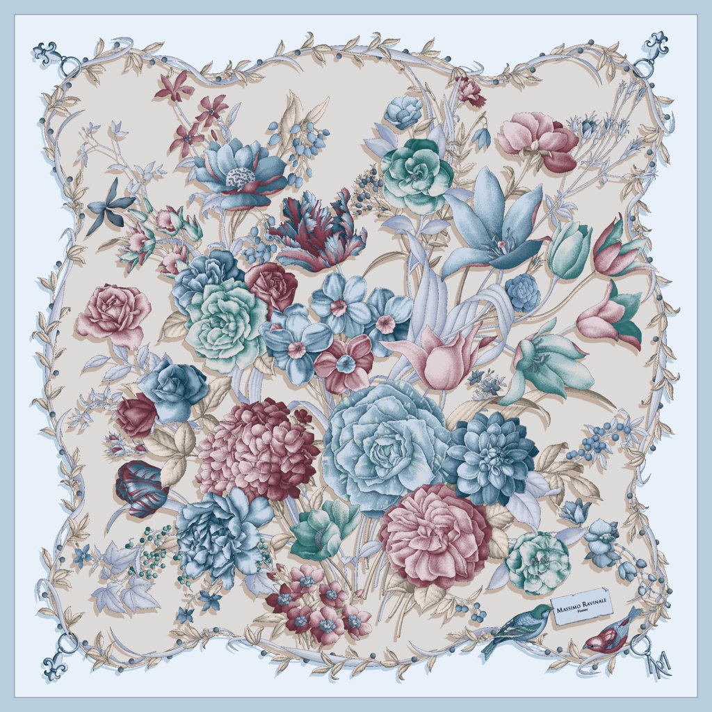 Foulard Clori Baby Blue