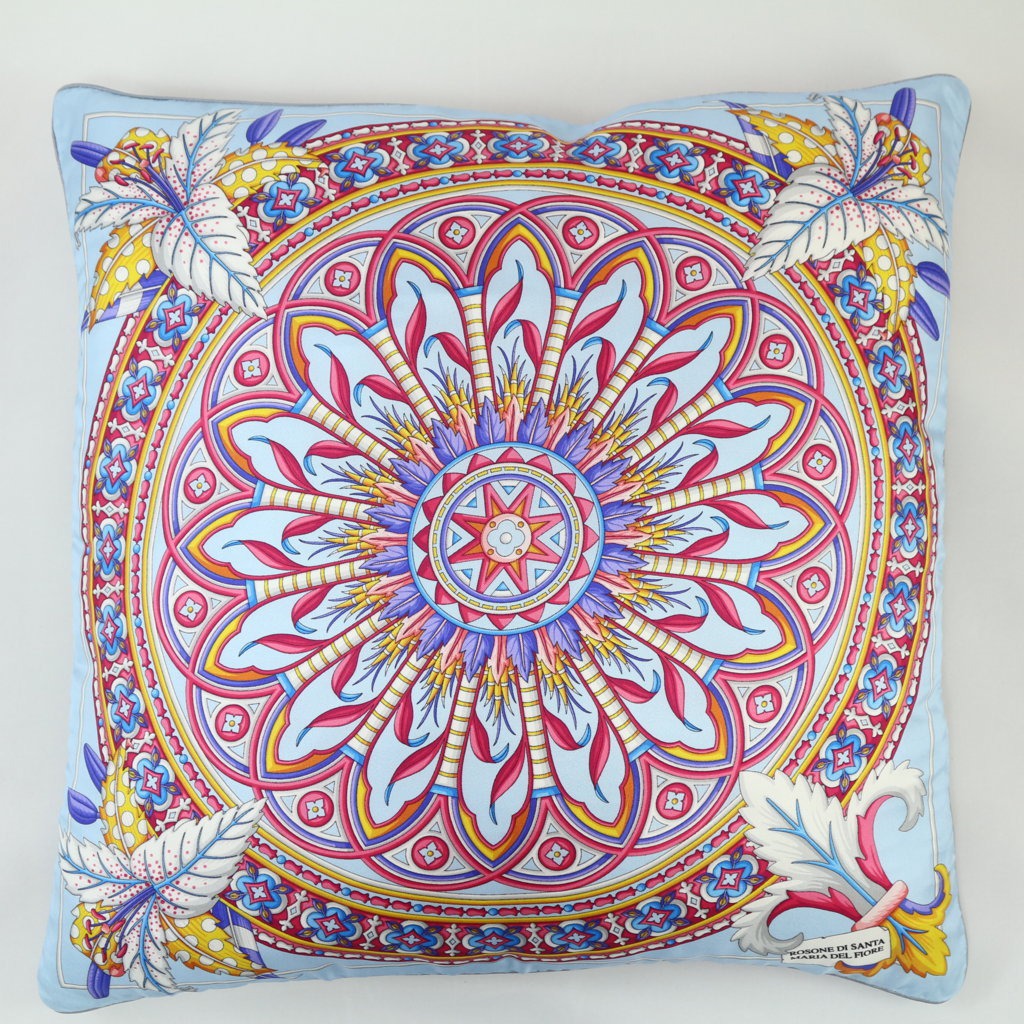 Cuscino Rosone di Santa Maria del Fiore Celeste