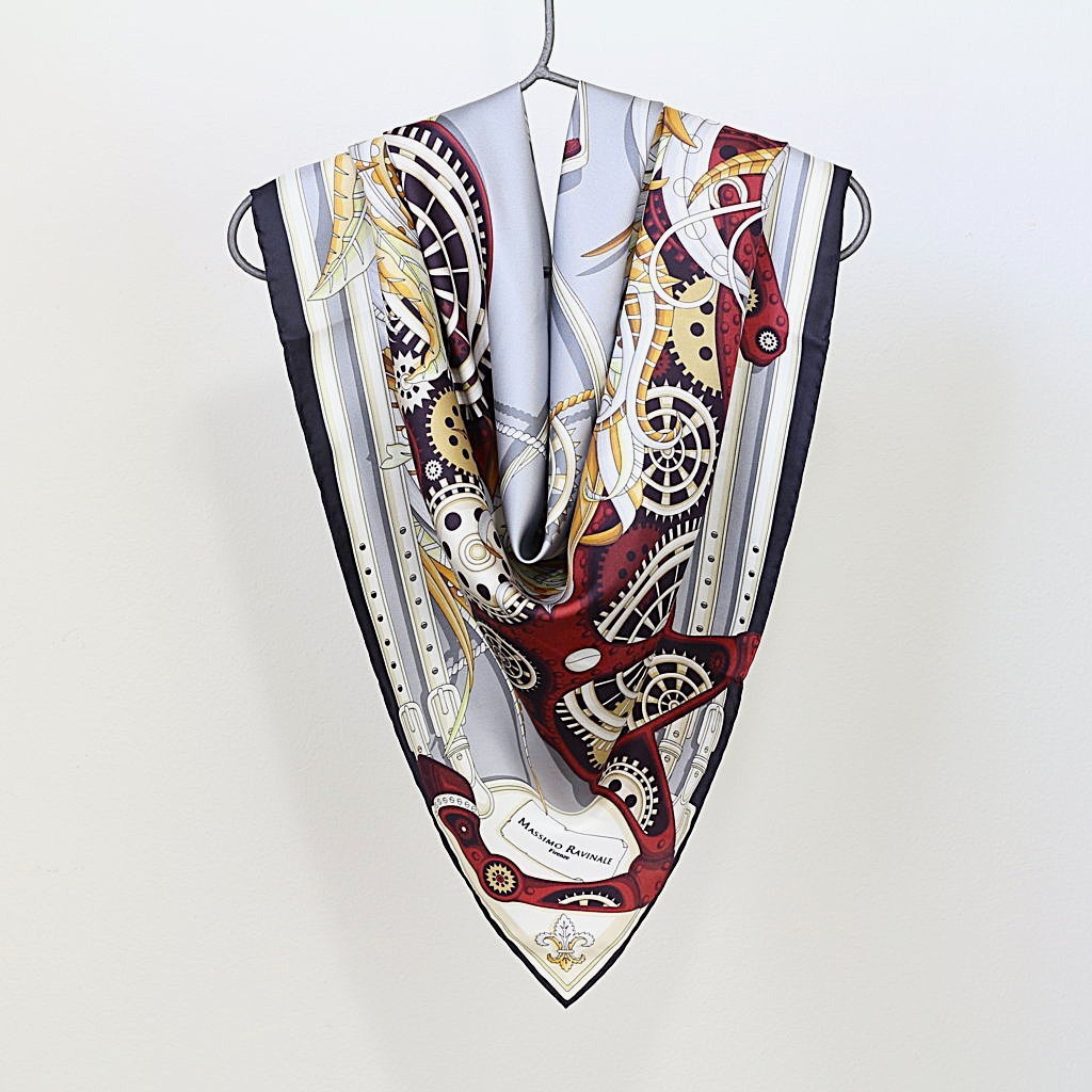 Foulard Cavallo Meccanico Grigio