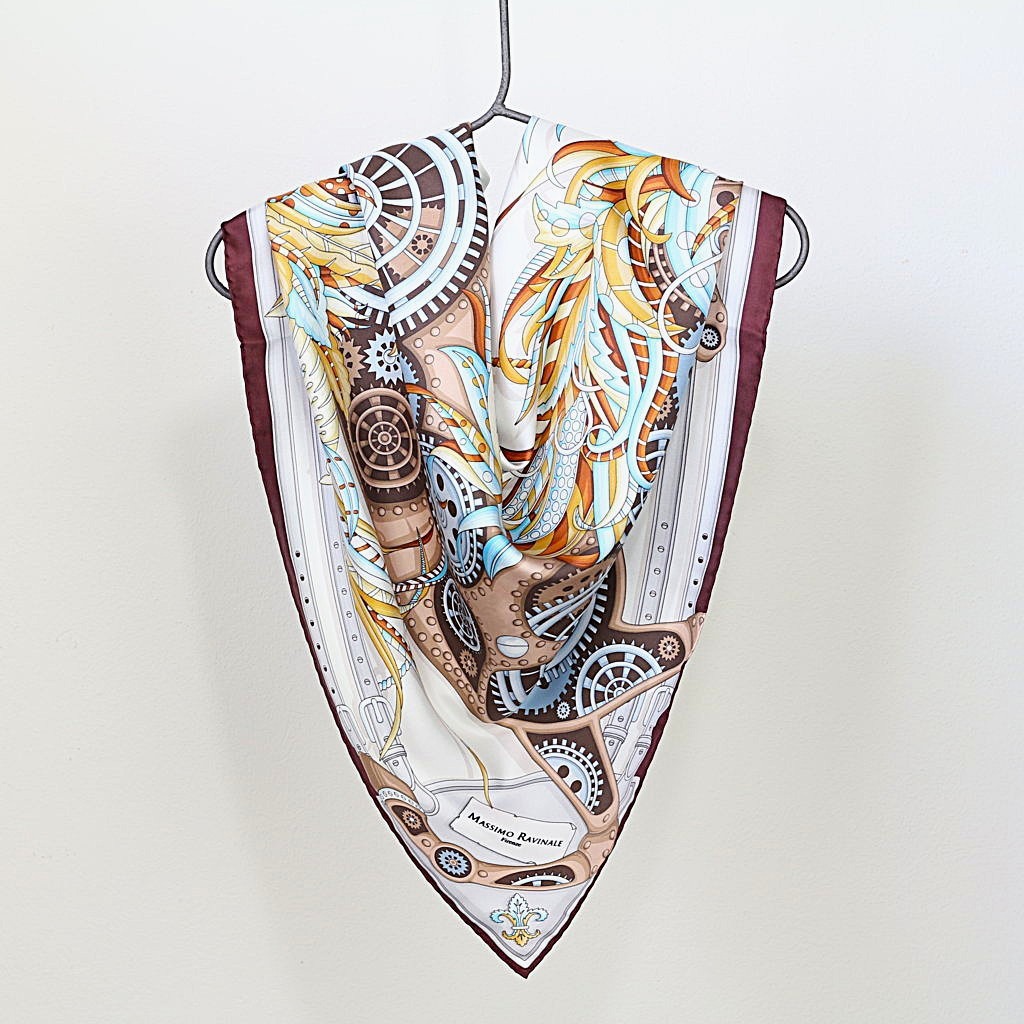 Foulard Cavallo Meccanico Marrone