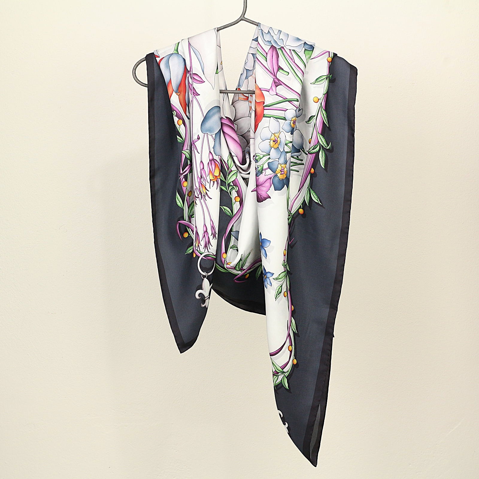 Black Clori Big Square Scarf