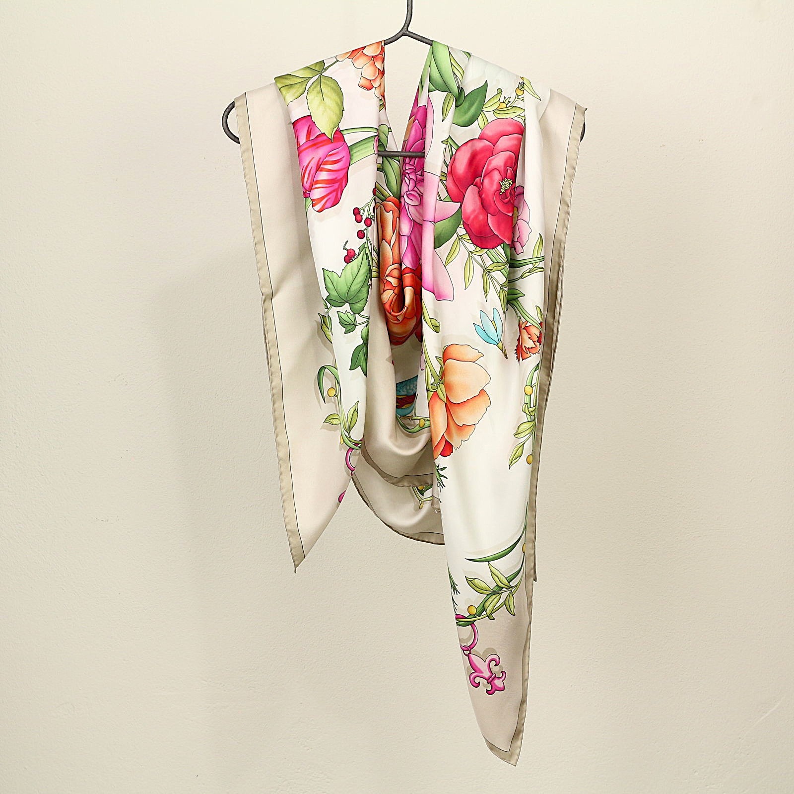 Beige Clori Big Square Scarf