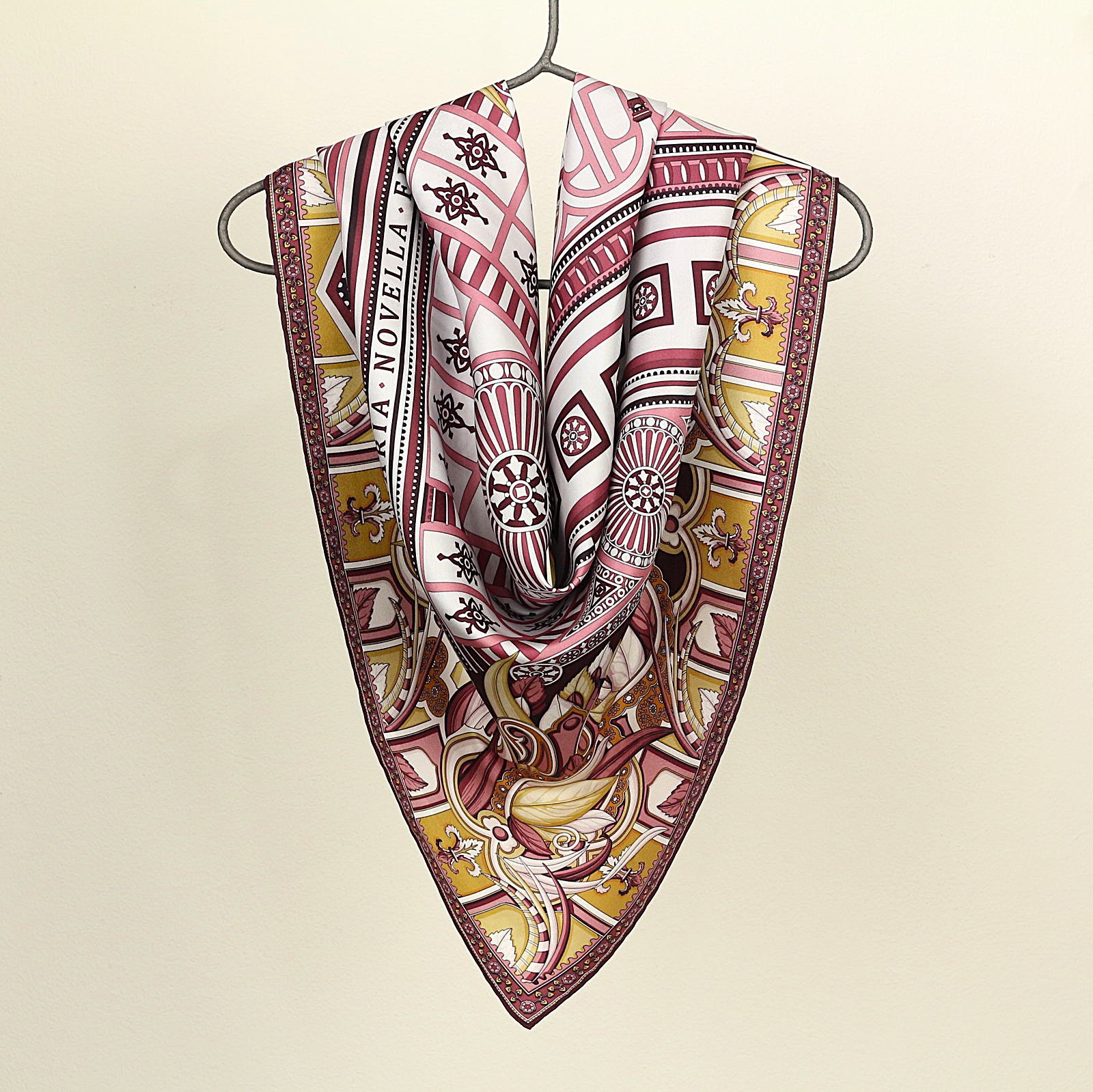 Foulard Santa Maria Novella Bordeaux