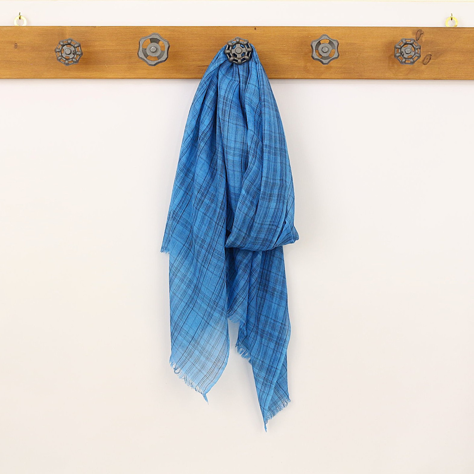 Stola Cachemire Righe Blu