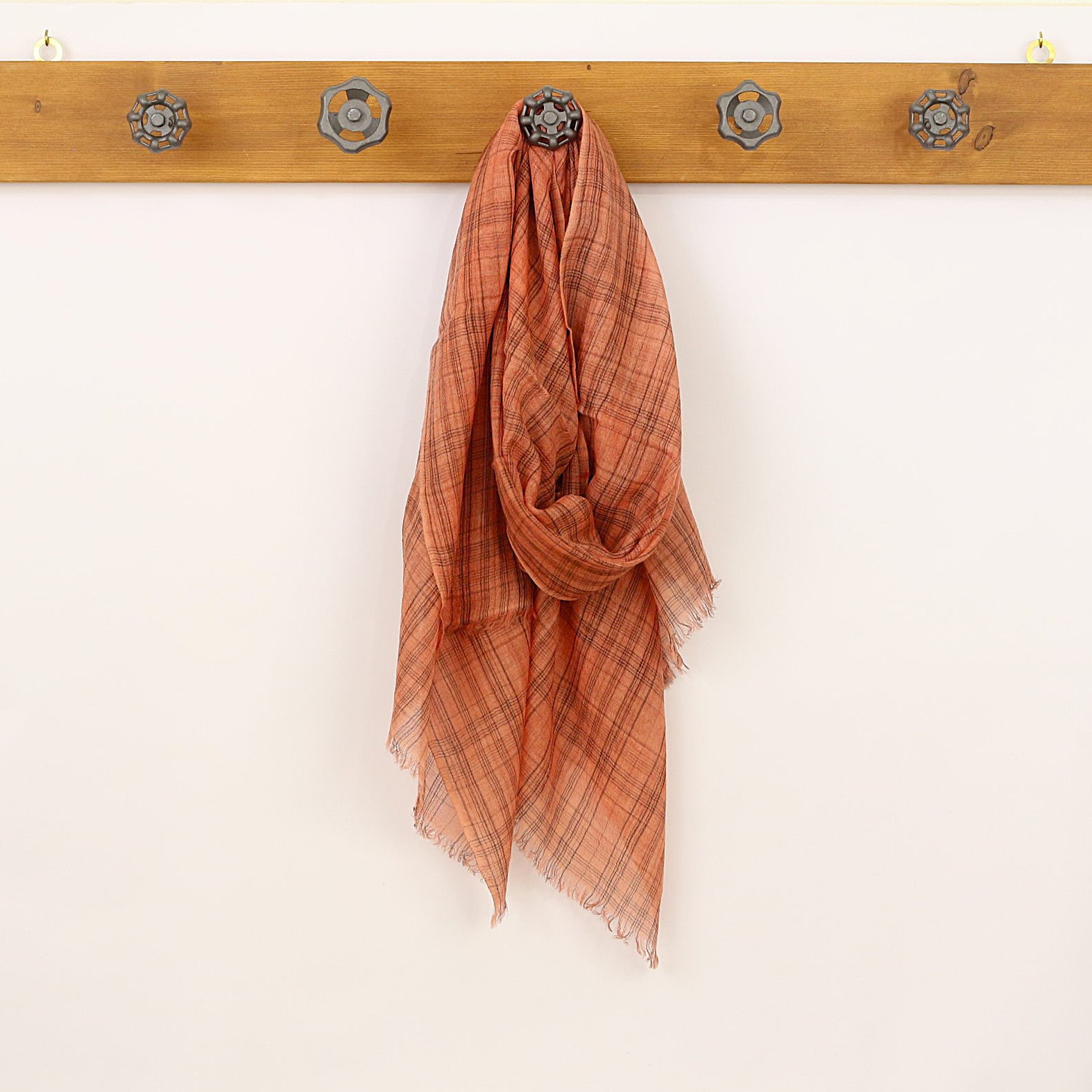 Stola Cachemire Righe Arancio