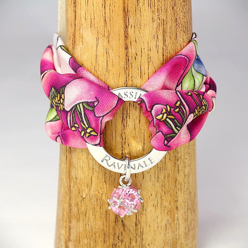 Pink Clori Vanity Silk Bracelet