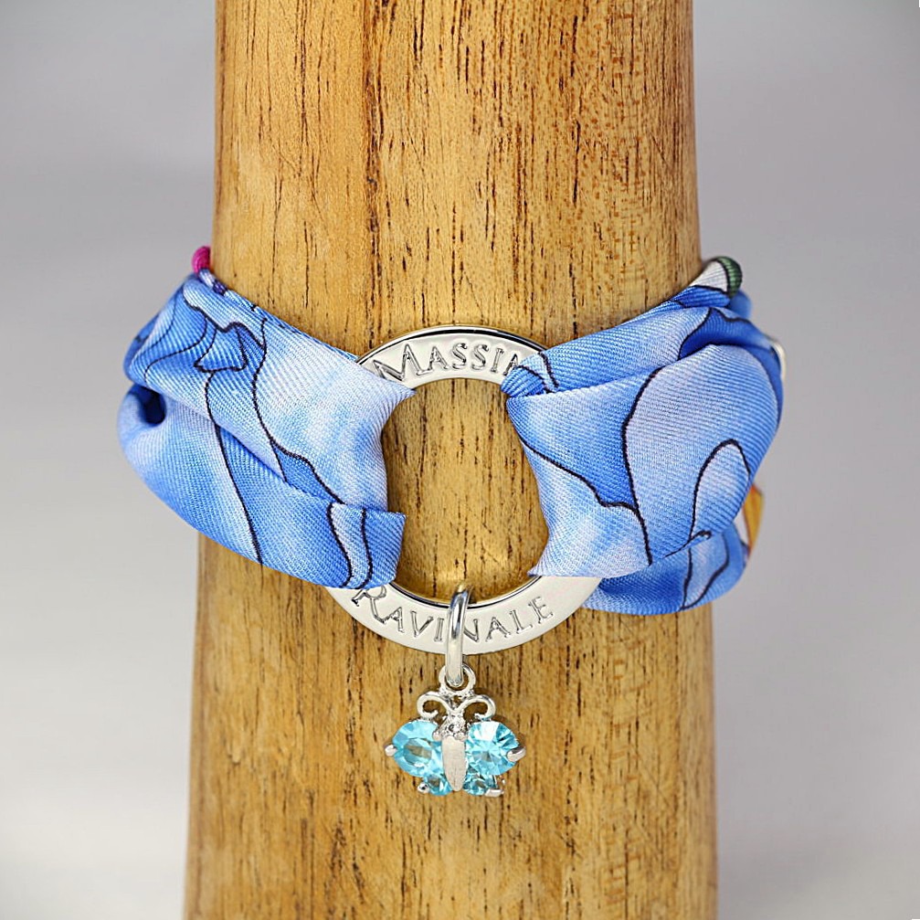 Sky Blue Clori Vanity Silk Bracelet