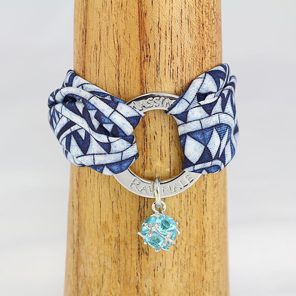 Navy Tarsia Marmorea Vanity Silk Bracelet