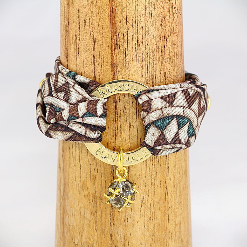 Chocolate Tarsia Marmorea Vanity Silk Bracelet