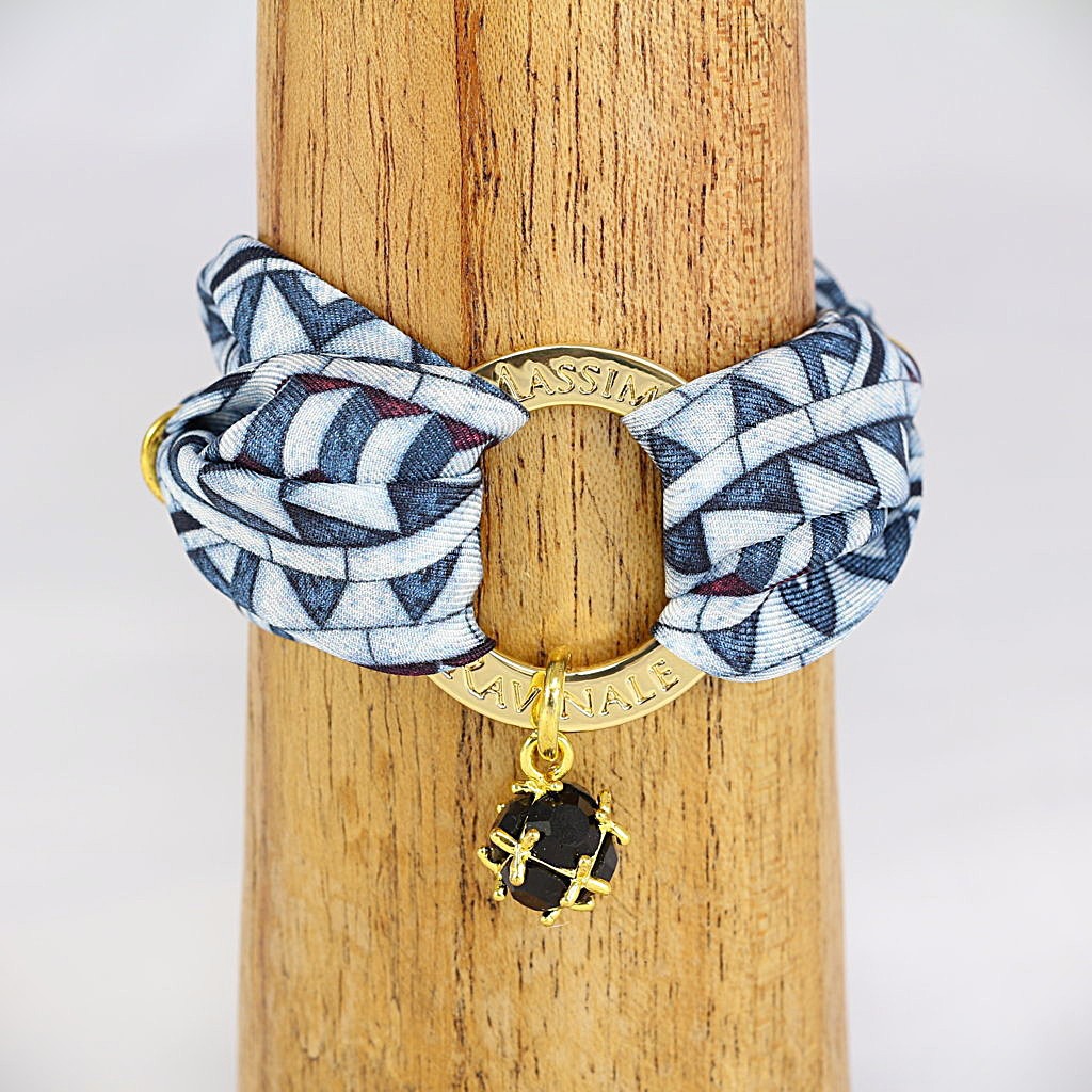 Denim Tarsia Marmorea Vanity Silk Bracelet