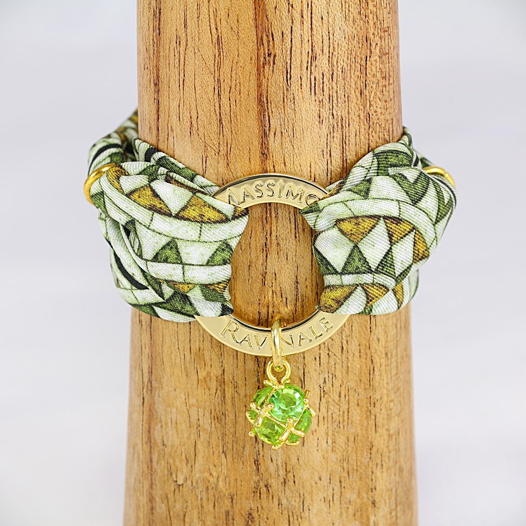 Green Gold Tarsia Marmorea Vanity Silk Bracelet