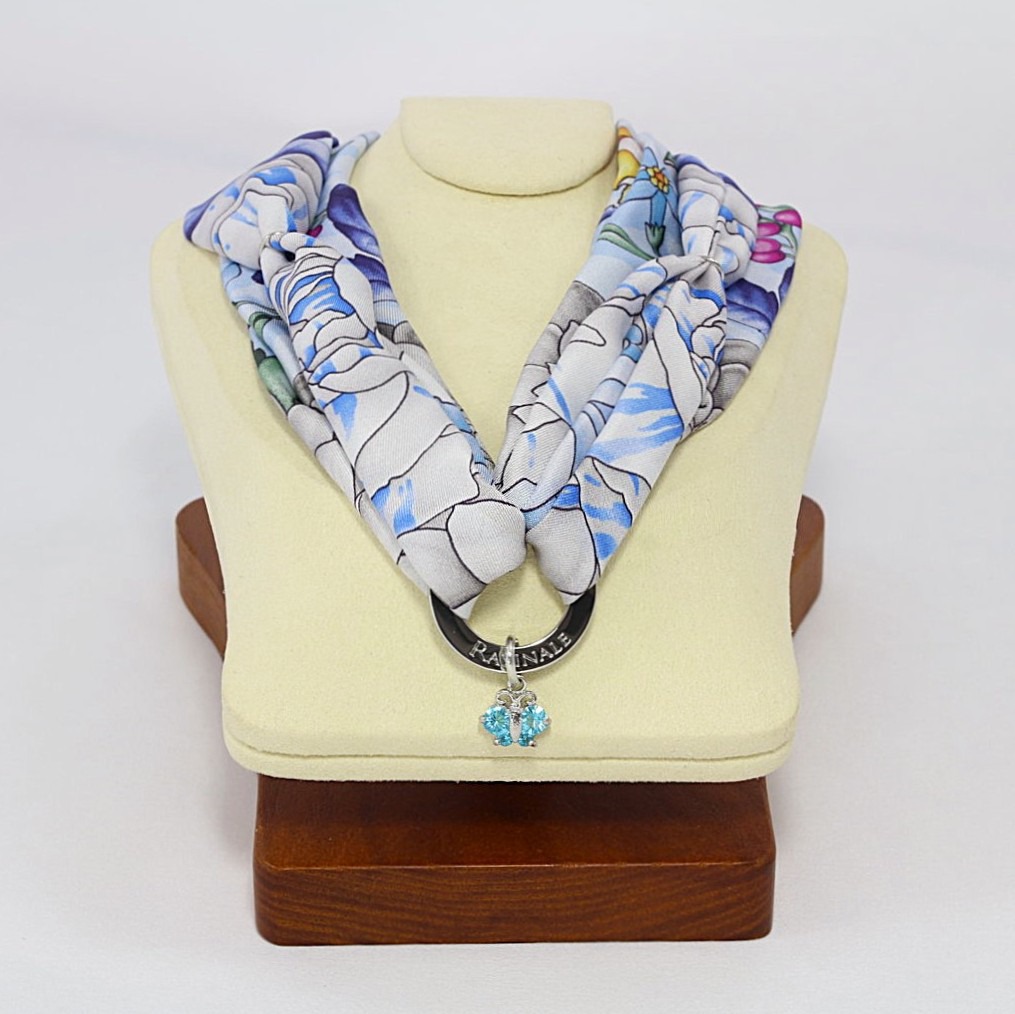 Sky Blue Clori Silk Necklace
