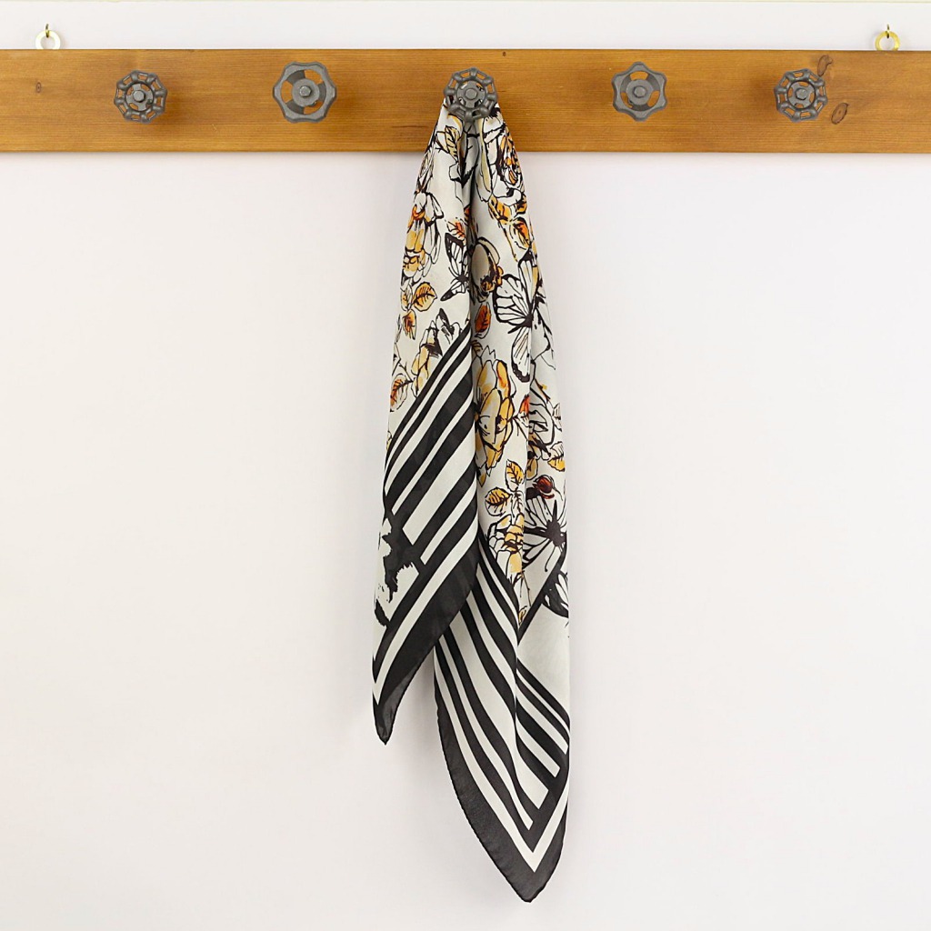 Foulard Rose Acquarello Giallo