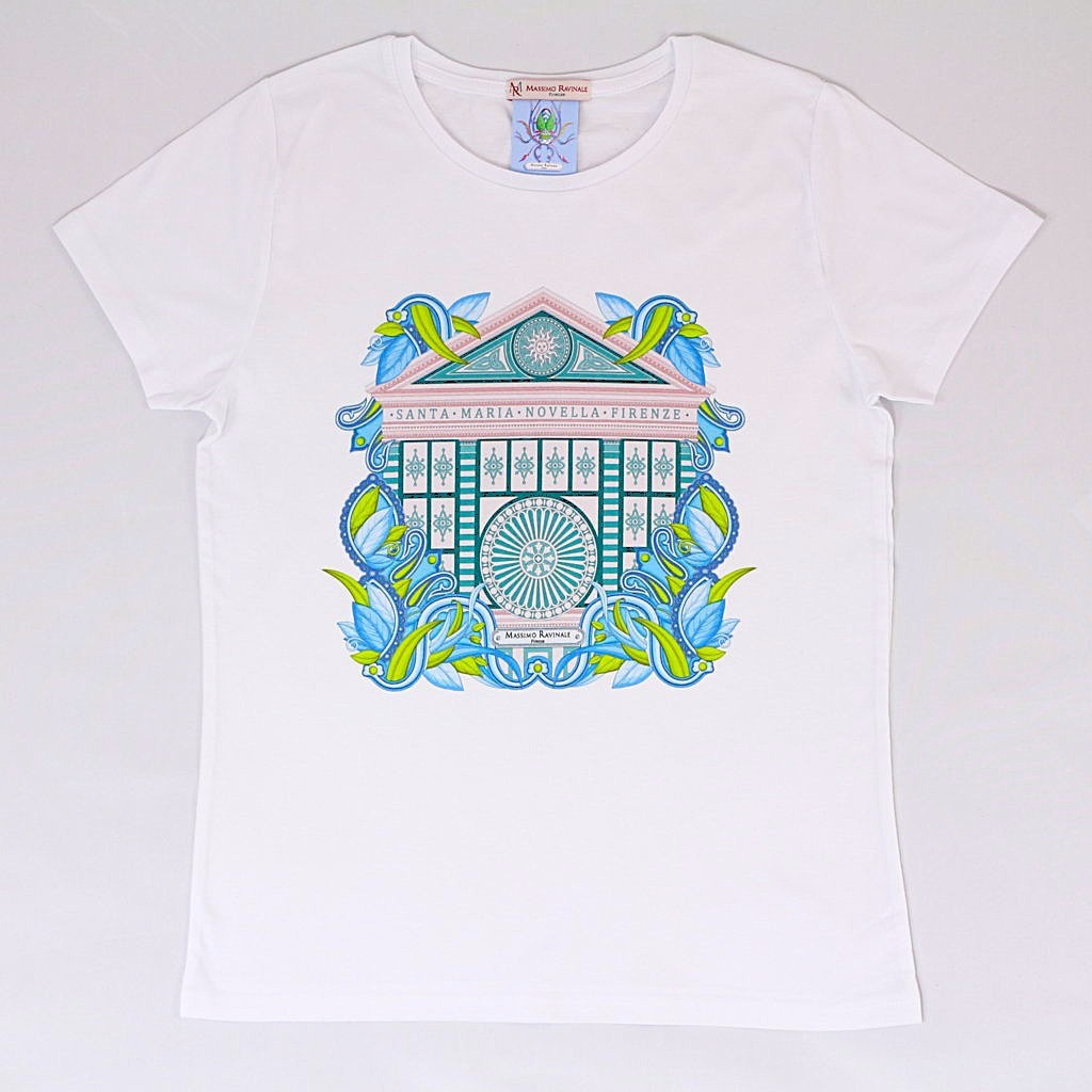 Blue Santa Maria Novella Cotton Black T-Shirt XL