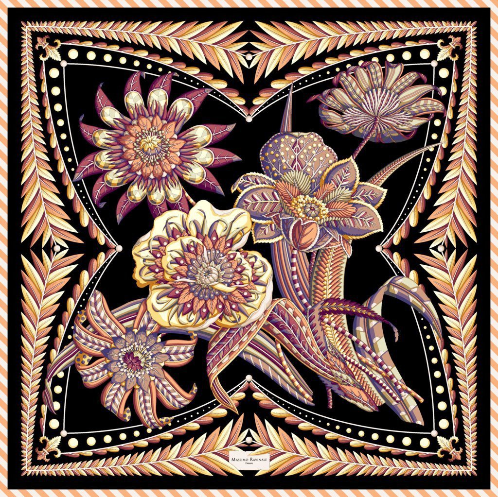 Brown Black Amapola Bandana